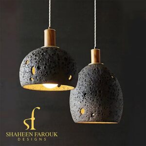 Luna Dome Black Pendant