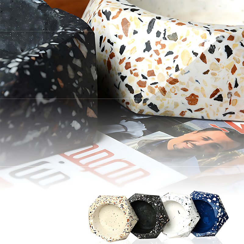 Hexagon Terrazo Ashtray